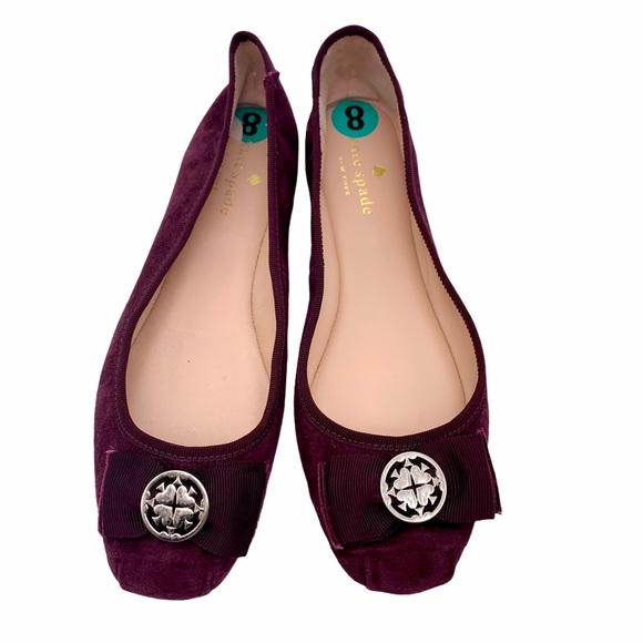 kate spade Shoes - Kate Spade Fontana Too Suede Flats Wine
